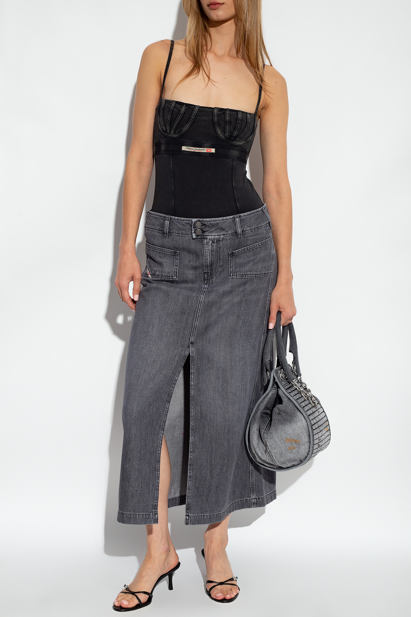 Grey 'UFBY-JEDYS' sleeveless body Diesel